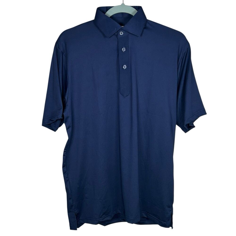Collars & Co Polo Shirt Mens Small Navy Dress Collar Preppy Office Featherweight